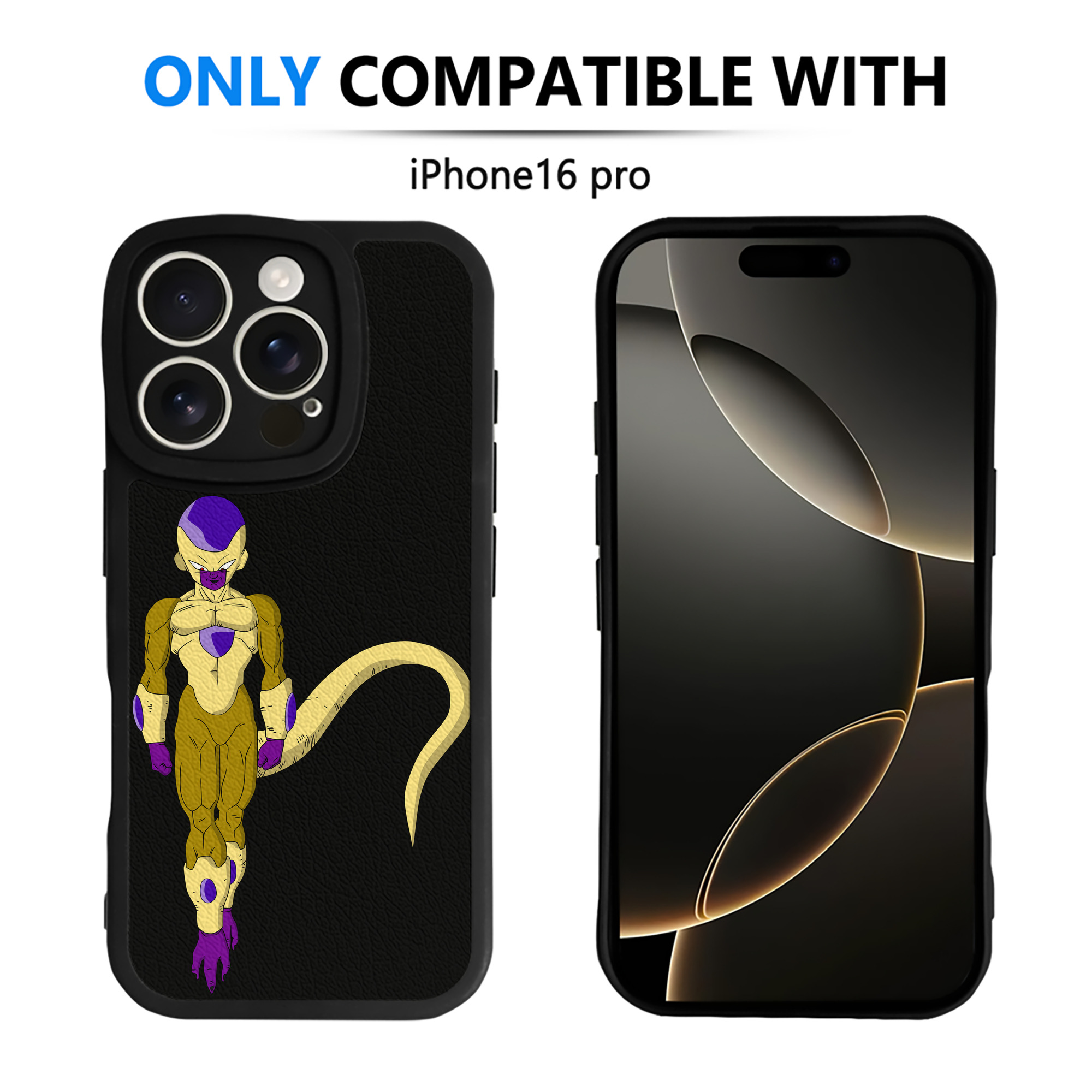 （画像用） ドラゴンボール フリーザ DRAGON BALL Frieza 【iPhone 16シリーズ対応】シリコンスマホケース（レザー調） 材質：シリコン
